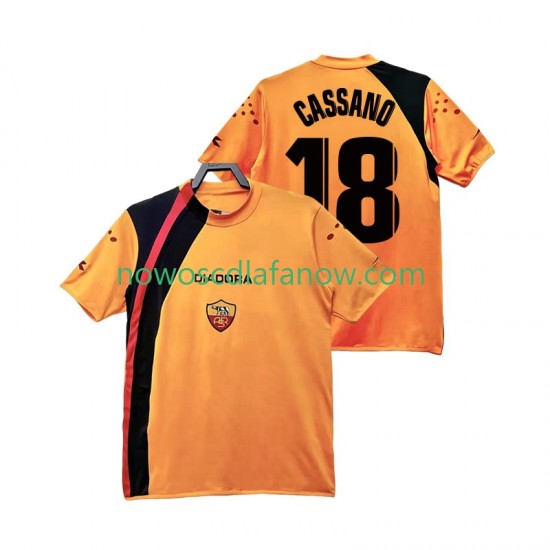 Koszulka AS Roma CASSANO 18 2005 Retro Męska Domowy Komplet 2006 Krótkie Rękawy