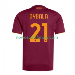 Koszulka AS Roma Dybala 21 Męska Domowy Komplet 2025-2026 Krótkie Rękawy