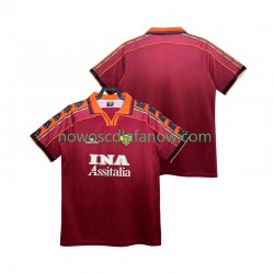 Koszulka AS Roma Retro Męska Domowy Komplet 1998 1999 Krótkie Rękawy