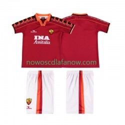 Koszulka AS Roma Retro Dziecięca Domowy Komplet 1998 1999 Krótkie Rękawy