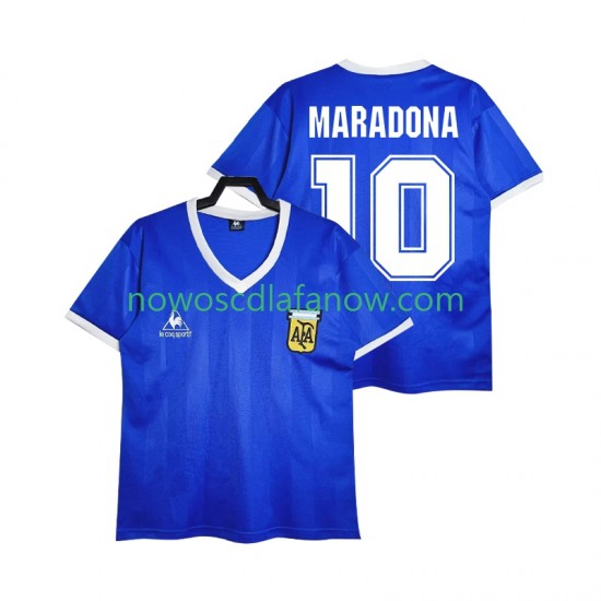 Koszulka Reprezentacja Argentyny MARADONA 10 1986 Retro Męska Wyjazdowy Komplet Krótkie Rękawy