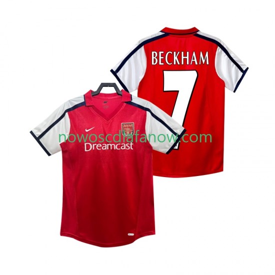 Koszulka Arsenal BECKHAM 7 2001 Retro Męska Domowy Komplet 2002 Krótkie Rękawy