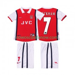 Koszulka Arsenal BECKHAM 7 Retro Dziecięca Domowy Komplet 1998 1999 Krótkie Rękawy