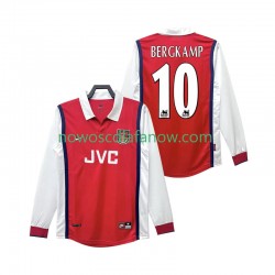 Koszulka Arsenal BERGKAMP 10 Retro Męska Domowy Komplet 1998 1999 Długie Rękawy