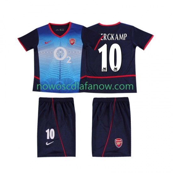 Koszulka Arsenal BERGKAMP 10 Retro Dziecięca Wyjazdowy Komplet 2004 2002 Krótkie Rękawy