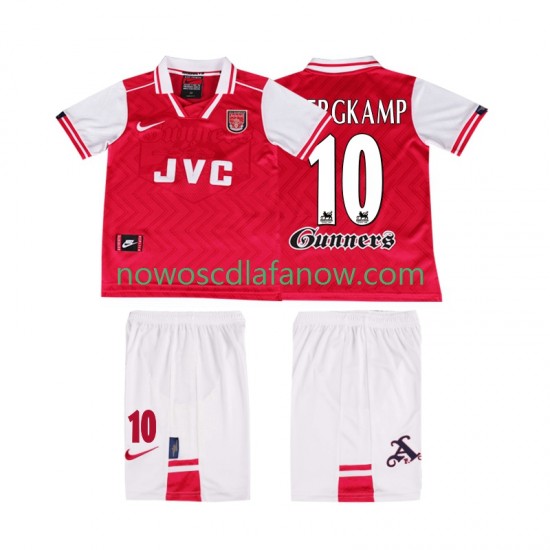 Koszulka Arsenal BERGKAMP 10 1996 1997 Retro Dziecięca Domowy Komplet Krótkie Rękawy