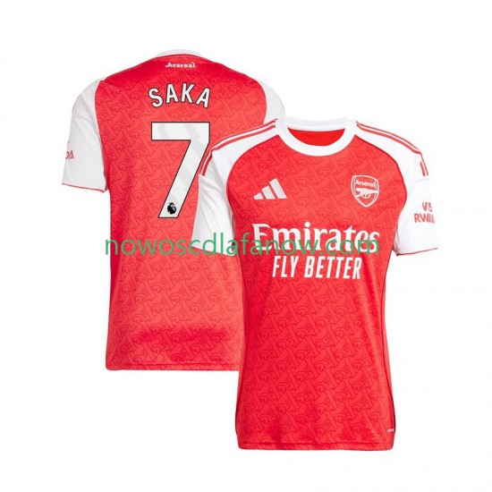 Koszulka Arsenal Bukayo Saka 7 Męska Domowy Komplet 2025-2026 Krótkie Rękawy