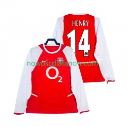 Koszulka Arsenal Henry 14 2003 Retro Męska Domowy Komplet 2002 Długie Rękawy