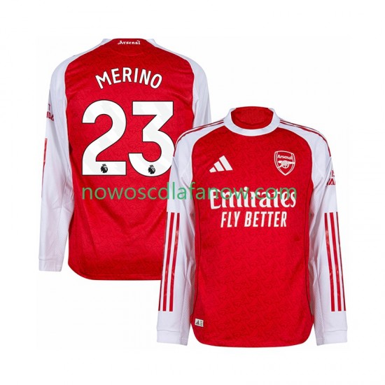 Koszulka Arsenal Merino 23 Męska Domowy Komplet 2025-2026 Długie Rękawy