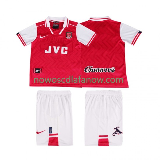 Koszulka Arsenal 1996 1997 Retro Dziecięca Domowy Komplet Krótkie Rękawy
