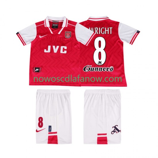 Koszulka Arsenal WRIGHT 8 1996 1997 Retro Dziecięca Domowy Komplet Krótkie Rękawy