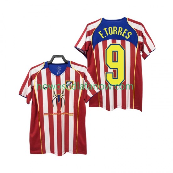 Koszulka Atlético Madryt F TORRES 9 2005 Retro Męska Domowy Komplet 2004 Krótkie Rękawy