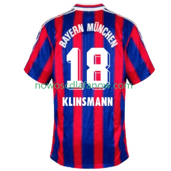 Koszulka Bayern Monachium Klinsmann 18 1995 1997 Retro Męska Domowy Komplet Krótkie Rękawy