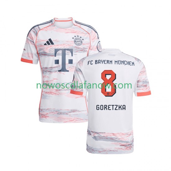 Koszulka Bayern Monachium Leon Goretzka 8 Męska Wyjazdowy Komplet 2025-2026 Krótkie Rękawy