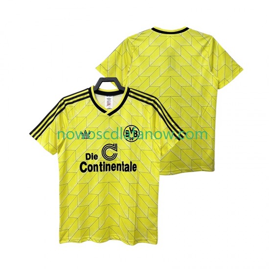 Koszulka Borussia Dortmund 1988 1989 Retro Męska Domowy Komplet Krótkie Rękawy