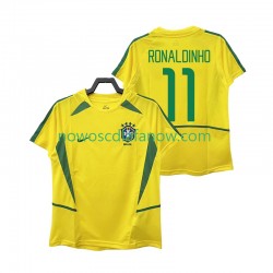Koszulka Reprezentacja Brazylii RONALDINHO 11 Retro Męska Domowy Komplet 2002 Krótkie Rękawy
