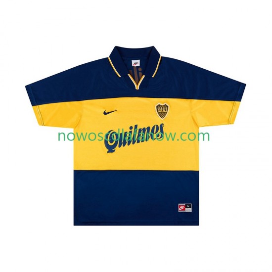 Koszulka CA Boca Juniors 2000 Retro Męska Domowy Komplet 1999 Krótkie Rękawy