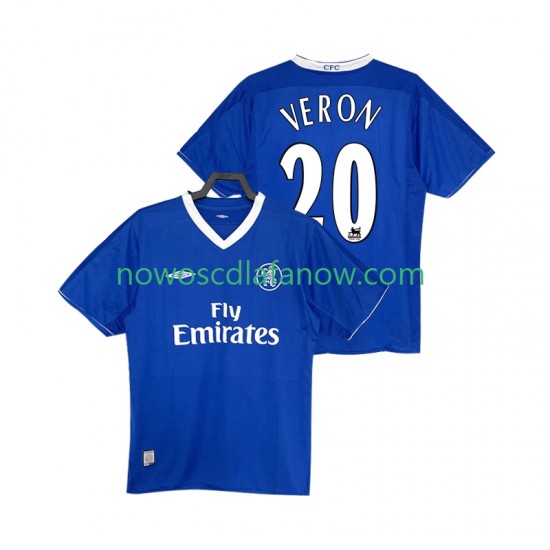 Koszulka Chelsea VERON 20 2003 2005 Retro Męska Domowy Komplet Krótkie Rękawy