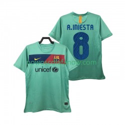 Koszulka FC Barcelona A INIESTA 8 Retro Męska Wyjazdowy Komplet 2011 2010 Krótkie Rękawy
