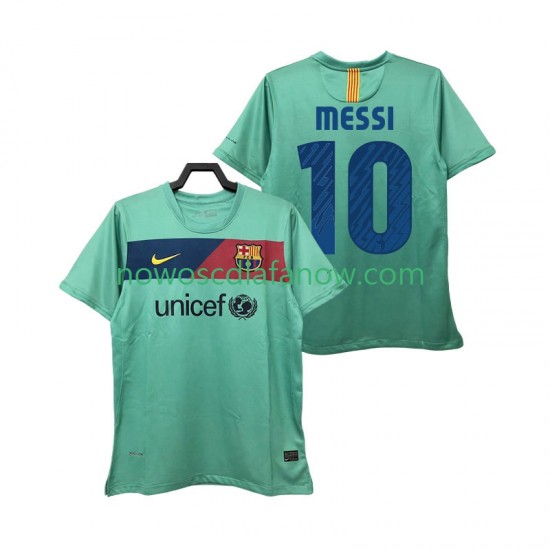 Koszulka FC Barcelona Lionel Messi 10 Retro Męska Wyjazdowy Komplet 2011 2010 Krótkie Rękawy