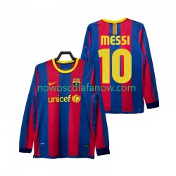 Koszulka FC Barcelona Lionel Messi 10 Retro Męska Domowy Komplet 2011 2010 Długie Rękawy