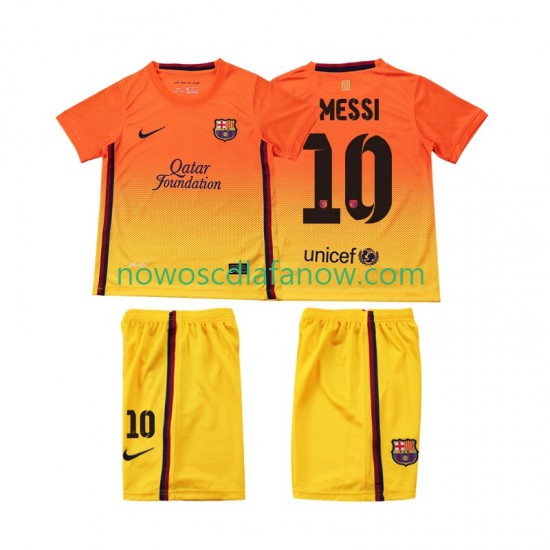 Koszulka FC Barcelona Lionel Messi 10 2012 2013 Retro Dziecięca Wyjazdowy Komplet Krótkie Rękawy