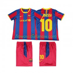 Koszulka FC Barcelona Lionel Messi 10 Retro Dziecięca Domowy Komplet 2011 2010 Krótkie Rękawy