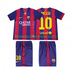 Koszulka FC Barcelona Lionel Messi 10 2014 2015 Retro Dziecięca Domowy Komplet Krótkie Rękawy