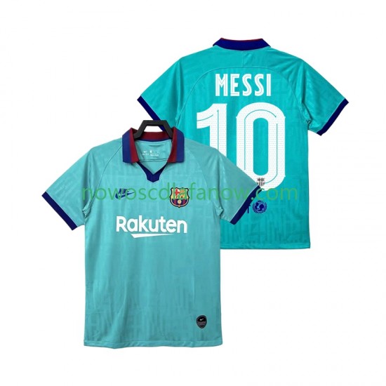Koszulka FC Barcelona Lionel Messi 10 2019 2020 Retro Męska Trzeci Komplet Krótkie Rękawy