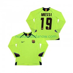 Koszulka FC Barcelona Lionel Messi 19 2005 Retro Męska Wyjazdowy Komplet 2006 Długie Rękawy