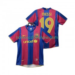 Koszulka FC Barcelona Lionel Messi 19 2007 Retro Męska Domowy Komplet 2008 Krótkie Rękawy