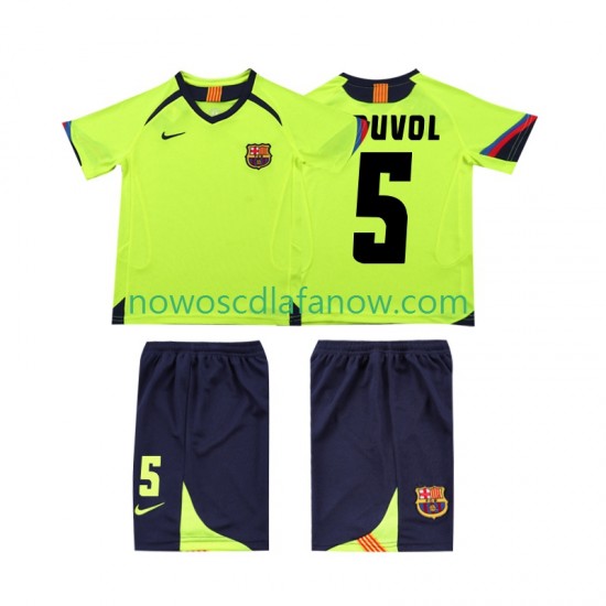 Koszulka FC Barcelona PUVDL 5 2005 Retro Dziecięca Wyjazdowy Komplet 2006 Krótkie Rękawy