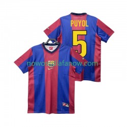 Koszulka FC Barcelona PUYOL 5 Retro Męska Domowy Komplet 1998 1999 Krótkie Rękawy