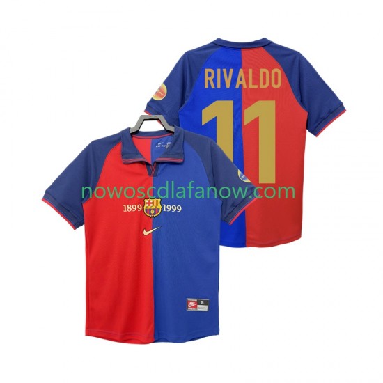 Koszulka FC Barcelona RIVALDO 11 1990 2000 Retro Męska Domowy Komplet Krótkie Rękawy