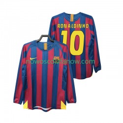 Koszulka FC Barcelona RONALDINHO 10 2005 Retro Męska Domowy Komplet 2006 Długie Rękawy