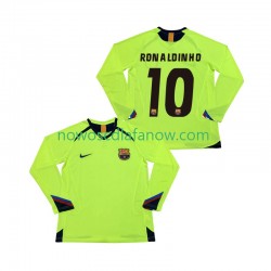 Koszulka FC Barcelona RONALDINHO 10 2005 Retro Męska Wyjazdowy Komplet 2006 Długie Rękawy