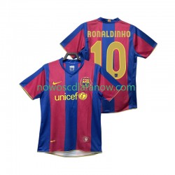 Koszulka FC Barcelona RONALDINHO 10 2007 Retro Męska Domowy Komplet 2008 Krótkie Rękawy