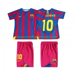 Koszulka FC Barcelona RONALDINHO 10 Champions League 2005 Retro Dziecięca Domowy Komplet 2006 Krótkie Rękawy