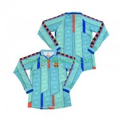 Koszulka FC Barcelona 1996 1997 Retro Męska Wyjazdowy Komplet Długie Rękawy