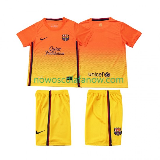 Koszulka FC Barcelona 2012 2013 Retro Dziecięca Wyjazdowy Komplet Krótkie Rękawy
