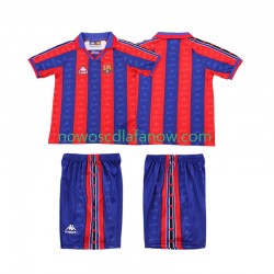 Koszulka FC Barcelona 1996 1997 Retro Dziecięca Domowy Komplet Krótkie Rękawy