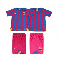 Koszulka FC Barcelona 2005 Retro Dziecięca Domowy Komplet 2006 Krótkie Rękawy