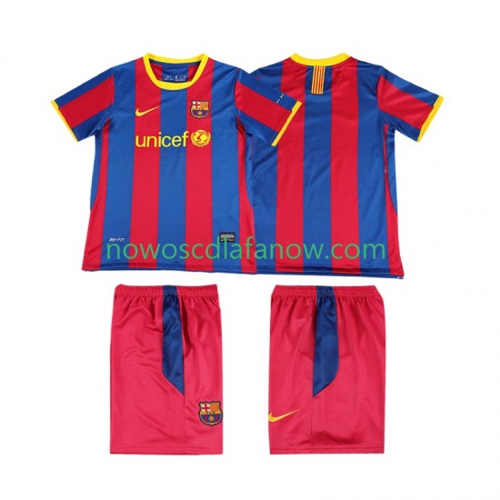 Koszulka FC Barcelona Retro Dziecięca Domowy Komplet 2011 2010 Krótkie Rękawy