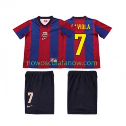 Koszulka FC Barcelona SAVIOLA 7 Retro Dziecięca Domowy Komplet 1998 1999 Krótkie Rękawy