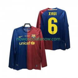 Koszulka FC Barcelona XAVI 6 Champions League 2009 Retro Męska Domowy Komplet 2008 Długie Rękawy