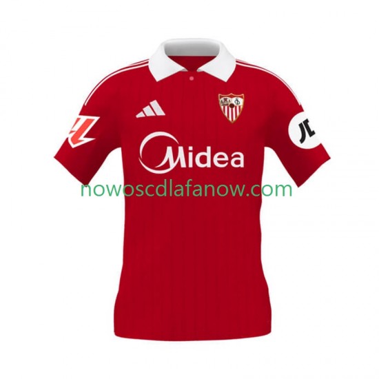 Koszulka Sevilla FC Męska Wyjazdowy Komplet 2025-2026 Krótkie Rękawy
