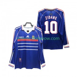 Koszulka Reprezentacja Francji ZIDANE 10 Retro Męska Domowy Komplet 1998 Długie Rękawy