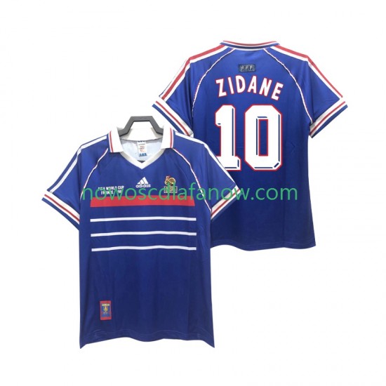 Koszulka Reprezentacja Francji ZIDANE 10 Retro Męska Domowy Komplet 1998 Krótkie Rękawy