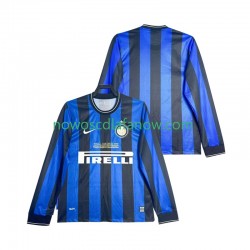 Koszulka Inter Mediolan 2009 Retro Męska Domowy Komplet 2010 Długie Rękawy