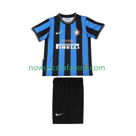 Koszulka Inter Mediolan 2009 Retro Dziecięca Domowy Komplet 2010 Krótkie Rękawy